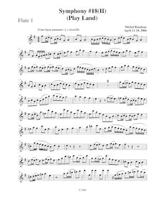 Partition flûte 1, Symphony No.18, B-flat major, Rondeau, Michel