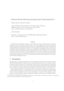 Schema based authoring and querying of large hypertexts