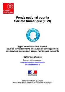 Fonds national pour la Société Numérique (FSN) 
