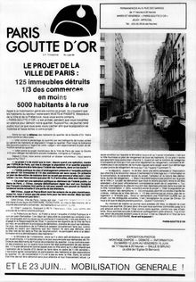 Journal "Paris Goutte d’Or", n° 1, juin 1984