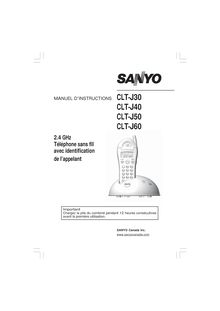 Notice Téléphone sans fil Sanyo  CLT-J40BK