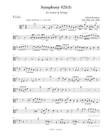 Partition altos, Symphony No.21, G major, Rondeau, Michel par Michel Rondeau