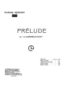 Partition complète, La damoiselle élue, Debussy, Claude