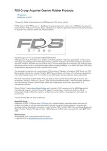 FDS Group Acquires Custom Rubber Products