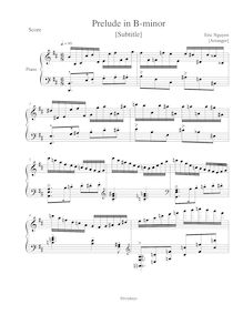Partition complète, Prelude en B minor, B minor, Nguyen, Eric