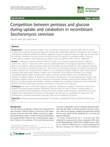 Competition between pentoses and glucose during uptake and catabolism in recombinant Saccharomyces cerevisiae