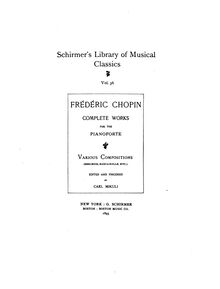 Partition complète, 3 Ecossaises, Chopin, Frédéric par Frédéric Chopin