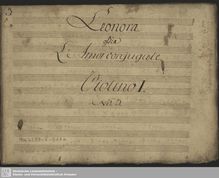 Partition violons I (copy 3), Leonora, Leonora, ossia L’amore conjugale ; Leonore