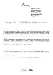 Le gisement solutréen de Saint-Sulpice-de-Favières (Essonne) - article ; n°4 ; vol.93, pg 502-527