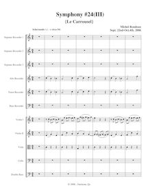 Partition , Le Carrousel, Symphony No.24, C major, Rondeau, Michel