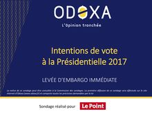 Sondage Odoxa des intentions de vote le 21 avril 2017