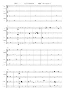 Partition chœur 2 score [ténor: C3 clef], Echo - Gagliarda, C major
