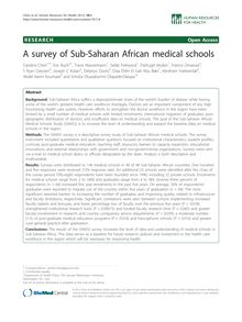 A survey of Sub-Saharan African medical schools