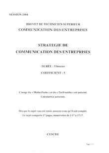 Btscommue 2004 strategie de communication des entreprises