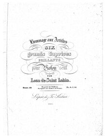 Partition Solo violon, Six Grands Caprices, Saint-Lubin, Léon de