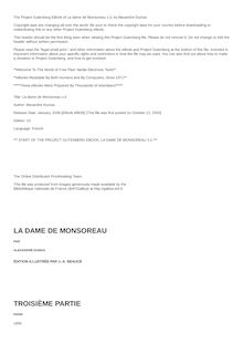 La dame de Monsoreau — Tome 3. par Alexandre Dumas père