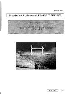 Bacpro travaux publics etude scientifique et technologique d un ouvrage 2006