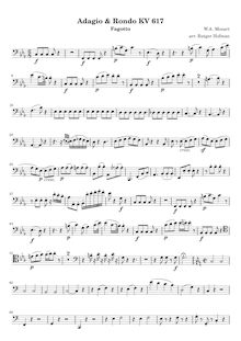 Partition basson, Adagio und Rondo, K.617, Mozart, Wolfgang Amadeus