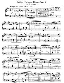 Partition No.9, Polish National Dances, Op.3, Scharwenka, Xaver
