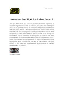 Jules chez Suzuki, Guintoli chez Ducati ?
