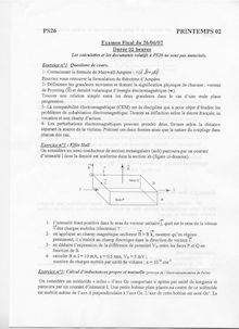 Electromagnétisme et ondes électromagnétiques 2002 Tronc Commun Université de Technologie de Belfort Montbéliard