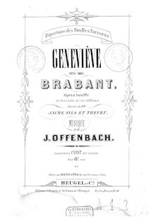 Partition , partie 1, Geneviève de Brabant, Offenbach, Jacques