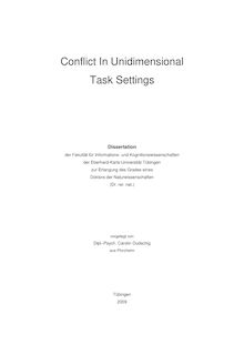 Conflict in unidimensional task settings [Elektronische Ressource] / vorgelegt von Carolin Dudschig