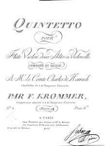 Partition flûte, quintette pour flûte et cordes, Op.94, D minor