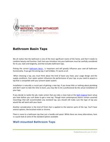 Bathroom Basin Taps