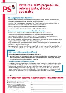 Tract Hebdo n° 572 - Retraites : le PS propose une réforme juste, efficace et durable
