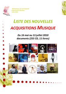 listenouveautesmusiquejuillet10 - LISTE DES NOUVELLES ACQUISITIONS ...