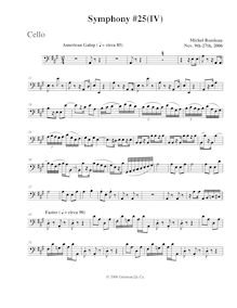 Partition violoncelles, Symphony No.25, A major, Rondeau, Michel par Michel Rondeau