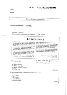 UTBM francais langue etrangere niveau ii 2008