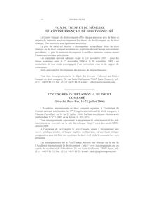 17e Congrès international de droit comparé (Utrecht 2006) - autre ; n°2 ; vol.57, pg 510-510