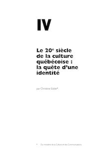 Le 20e siècle de la culture québécoise : la - Québec statistique ...