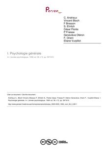 Psychologie générale - compte-rendu ; n°2 ; vol.56, pg 597-610