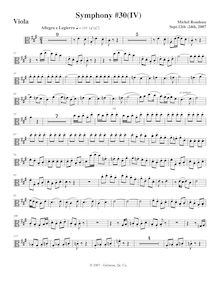 Partition altos, Symphony No.30, A major, Rondeau, Michel par Michel Rondeau