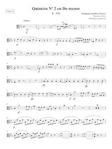 Partition viole de gambe II, corde quintette No.2, C minor, Mozart, Wolfgang Amadeus