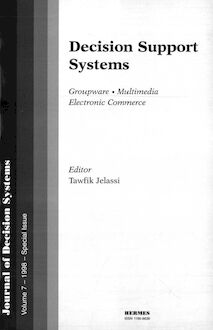 Decision support systems (JDS volume 7 1998) special issue