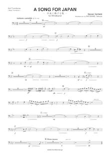 Partition Trombone 3, A Song pour Japan, Verhelst, Steven par Steven Verhelst