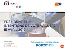 Intentions de vote / Vague 17 / POP 2017 BVA / 15 avril 2017