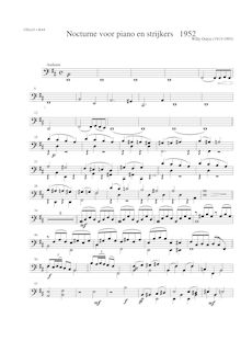 Partition violoncelles/Basses, Nocturne piano en strijkers, Ostijn, Willy