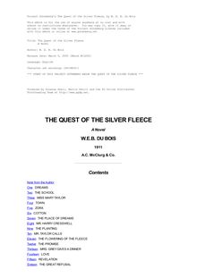 The Quest of the Silver Fleece - A Novel