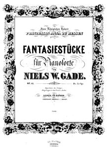 Partition complète, 4 Fantasiestykker, Gade, Niels par Niels Gade