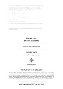 The Woman Thou Gavest Me - Being the Story of Mary O Neill
