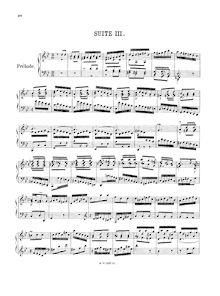 Partition No.3 en G minor, BWV 808, 6 anglais , Bach, Johann Sebastian