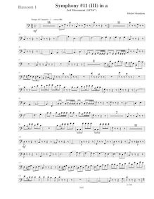 Partition basson 1, Symphony No.11  Latin , A minor, Rondeau, Michel