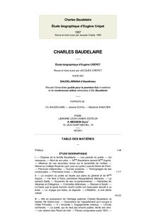 Charles Baudelaire, étude biographique