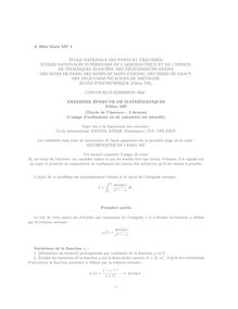 ENSAE 2004 mathematiques i classe prepa hec (ecs)