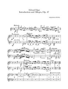 Partition violons II, Introduction et Allegro pour cordes, Op.47